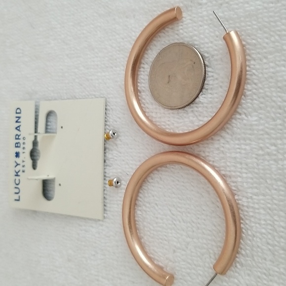 New Lucky Brand Tubular Hoop Earrings - Picture 5 of 6